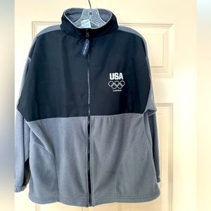 Team USA Olympic 2012 London Gray & Black Embroidered Full Zip Fleece Jacket
